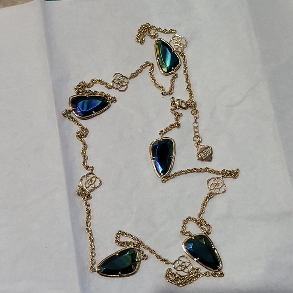 Rare Kendra Scott Long Black Iridescent Necklace - Picture 16 of 16